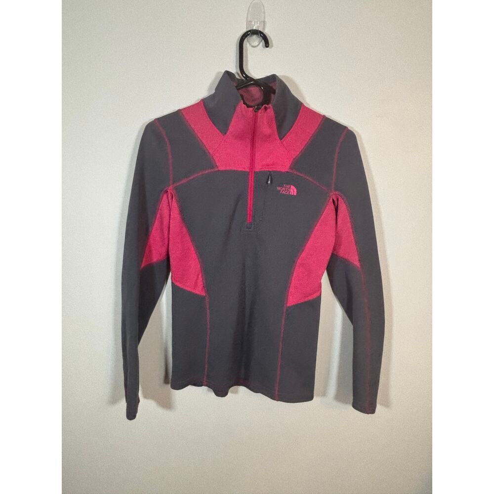 The North Face Women’s XS Pink Gray 1/4 Zip Pullover Fleece Jacket